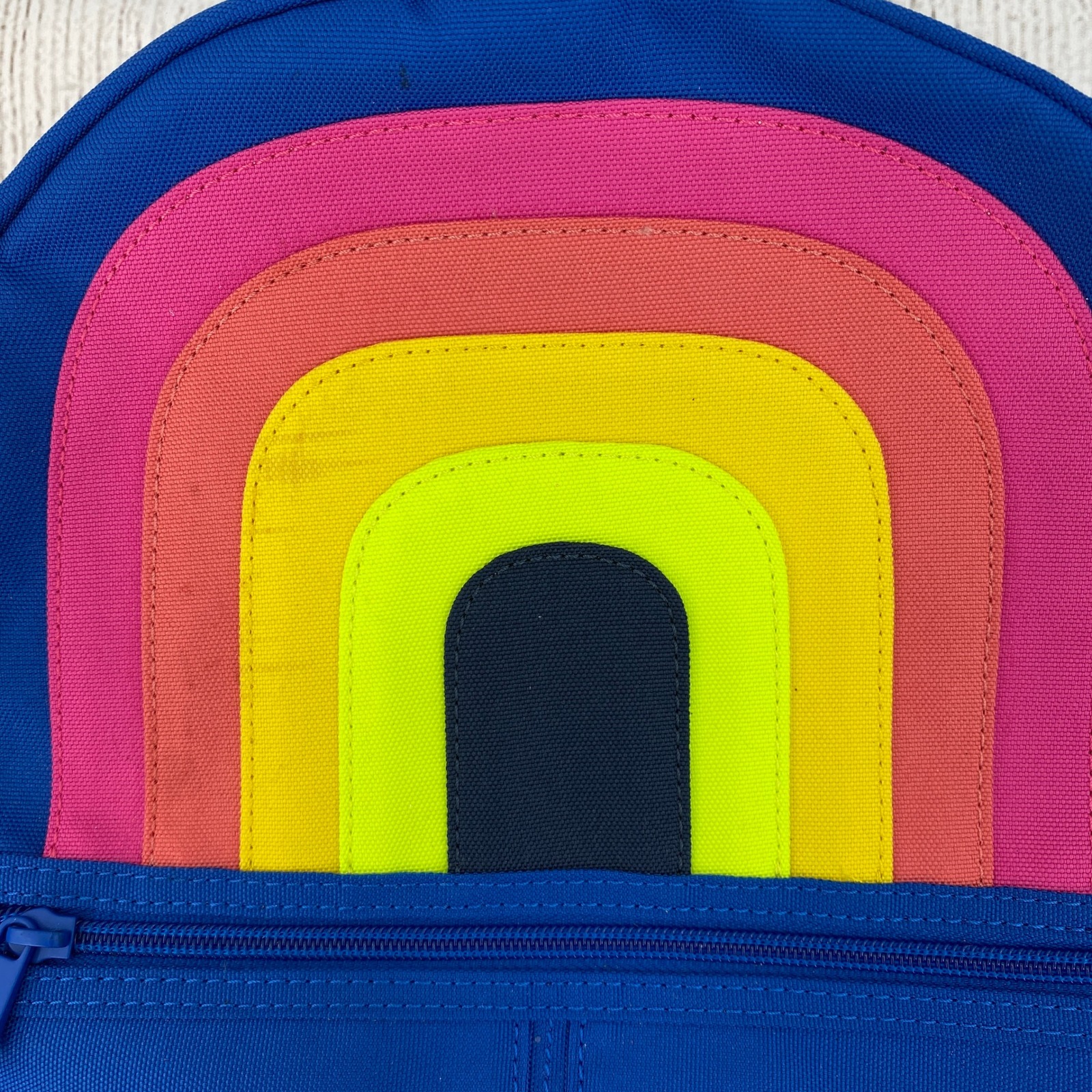 State Kane Kids Mini Travel Backpack Blue Rainbow Poly Canvas Vibrant Colorful — image 3 of 8